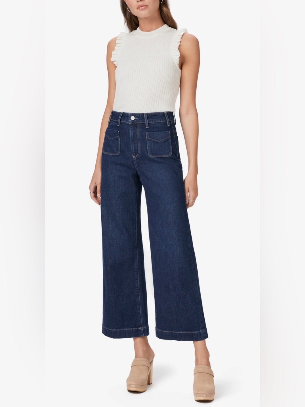 PAIGE Anessa Wide Leg Jean 28 High Rise